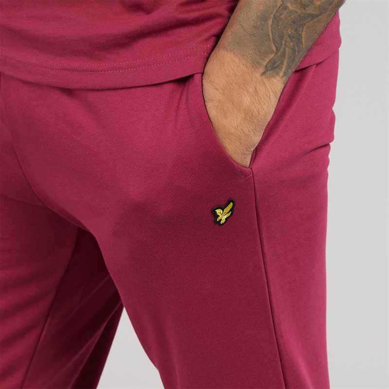 Lyle And Scott Vintage Mens Slim Joggers Rich Burgundy