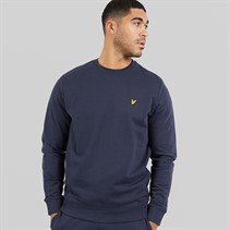 Lyle And Scott Vintage Mens Crew Neck Sweatshirt Blue Night