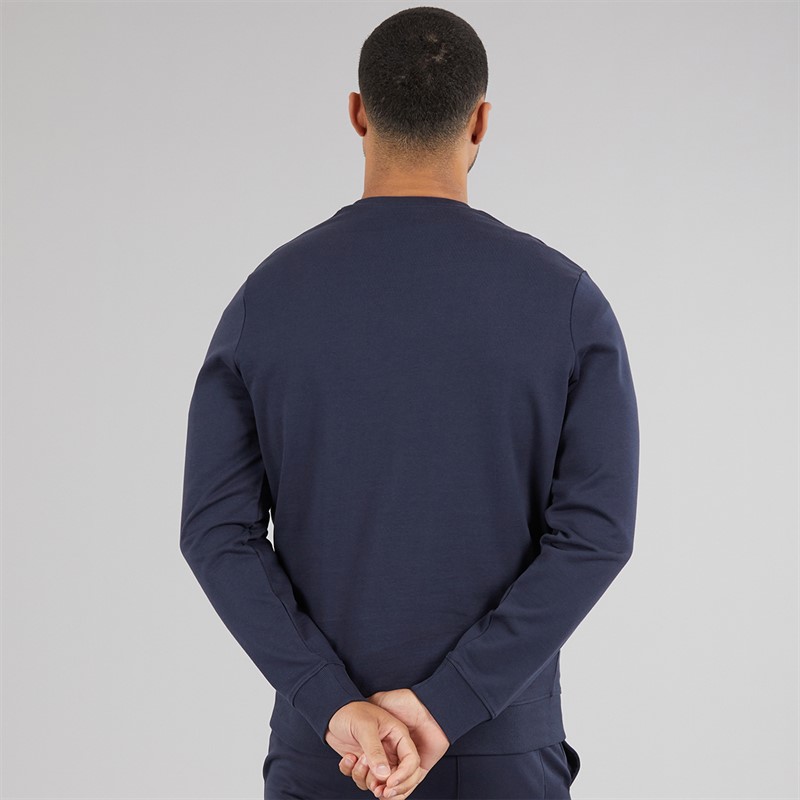 Lyle And Scott Vintage Mens Crew Neck Sweatshirt Blue Night