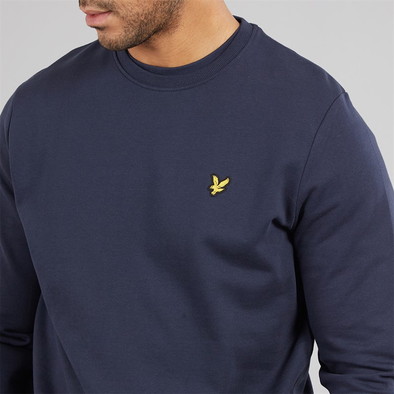 Lyle And Scott Vintage Mens Crew Neck Sweatshirt Blue Night