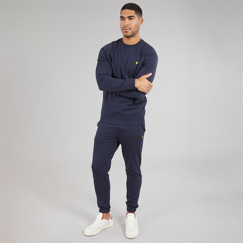 Lyle And Scott Vintage Mens Crew Neck Sweatshirt Blue Night