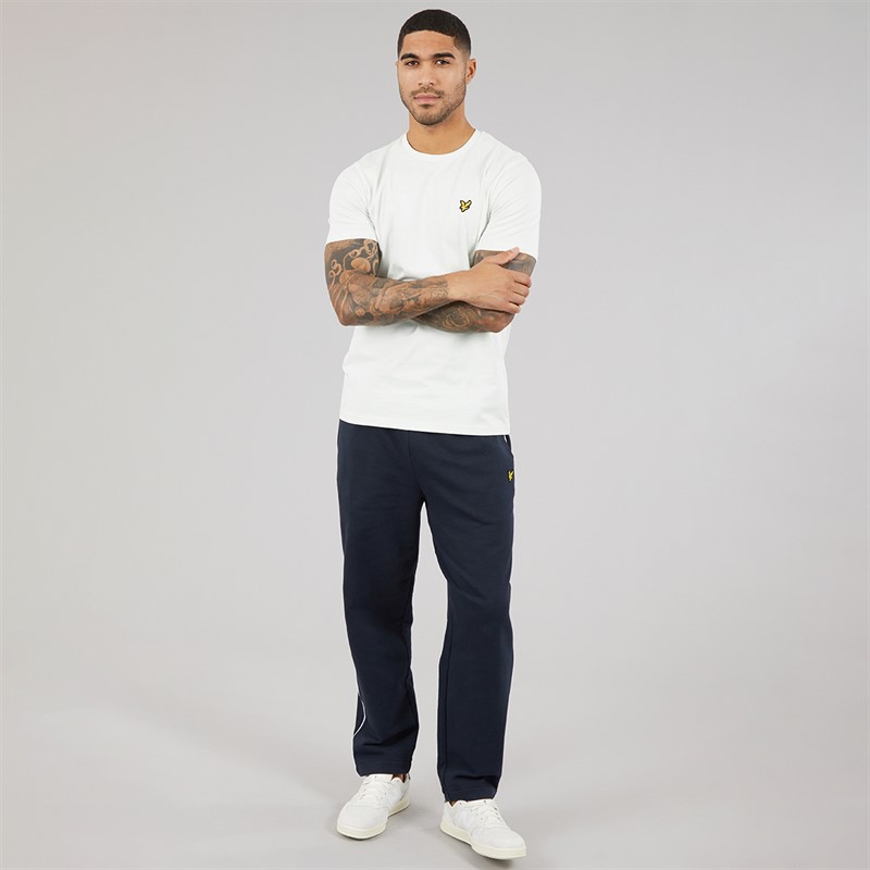 Lyle And Scott Vintage Mens Piped Straight Leg Track Bottoms Dark Navy