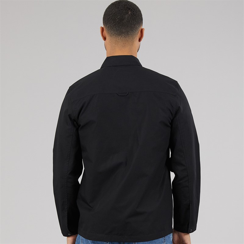 Lyle And Scott Vintage Mens Cotton Overshirt Jet Black
