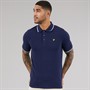 Lyle And Scott Vintage Mens Tipped Polo Shirt Navy/White