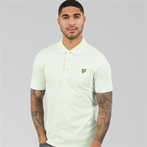 Lyle And Scott Vintage Mens Plain Polo Shirt Blue Ice
