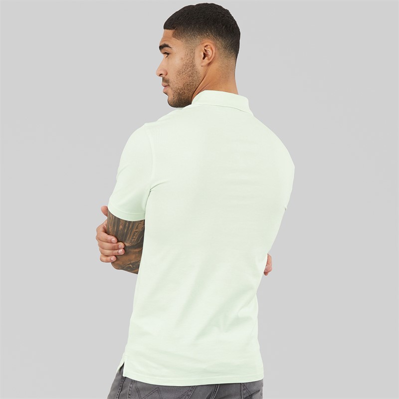 Lyle And Scott Vintage Mens Plain Polo Shirt Blue Ice