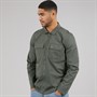 Lyle And Scott Vintage Mens Cotton Overshirt Gunmetal