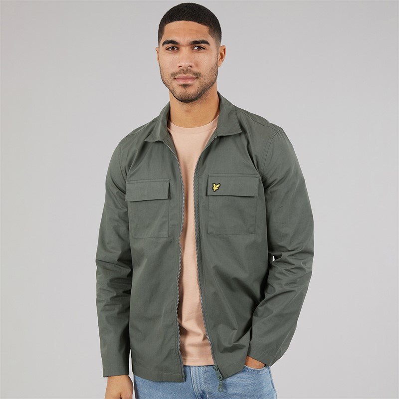 Lyle And Scott Vintage Mens Cotton Overshirt Gunmetal