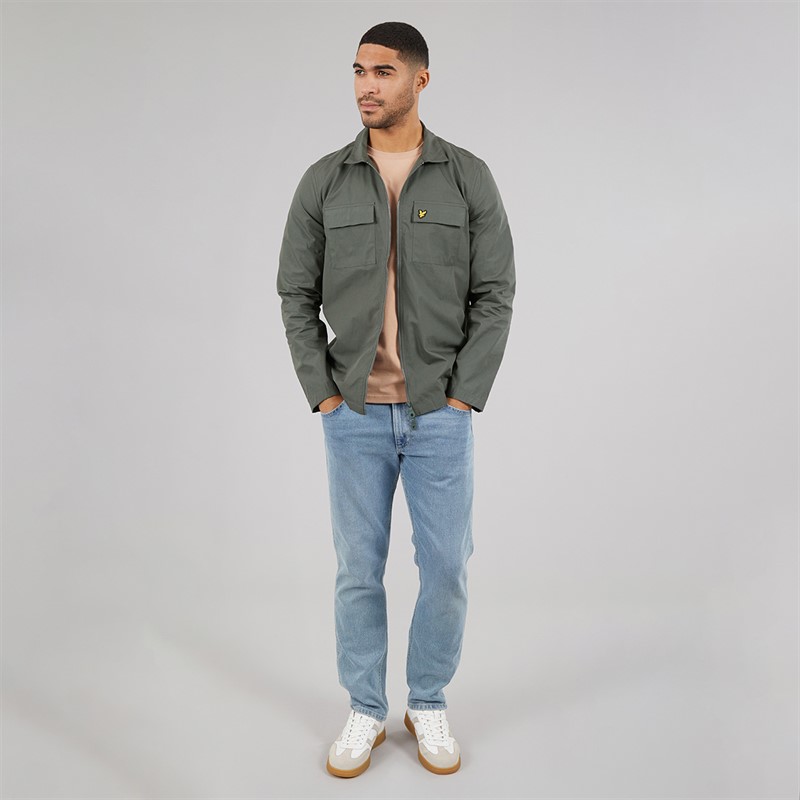 Lyle And Scott Vintage Mens Cotton Overshirt Gunmetal