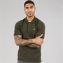 Lyle And Scott Vintage Mens Tipped Polo Shirt Olive/Jet Black