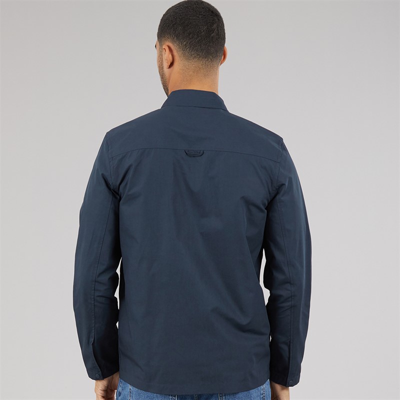 Lyle And Scott Vintage Mens Cotton Overshirt Dark Navy