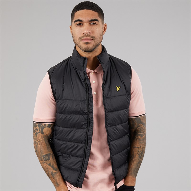 Lyle And Scott Vintage Mens Wadded Gilet Jet Black