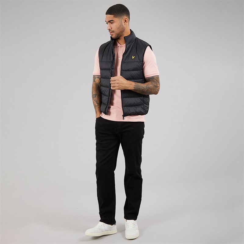 Lyle And Scott Vintage Mens Wadded Gilet Jet Black