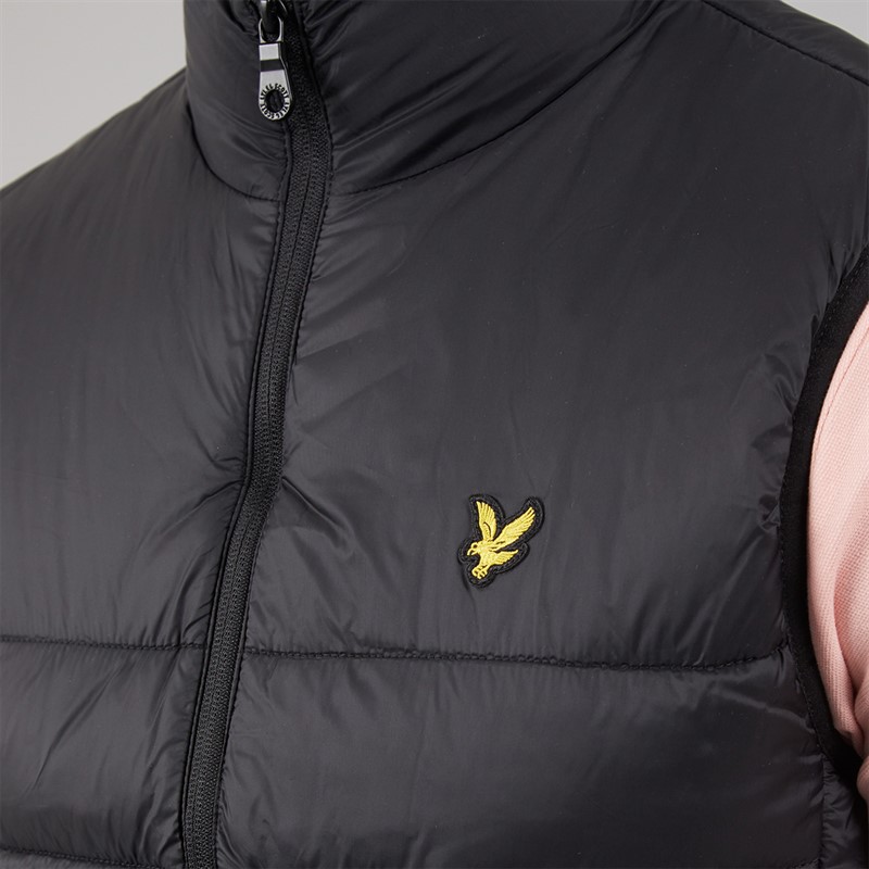 Lyle And Scott Vintage Mens Wadded Gilet Jet Black