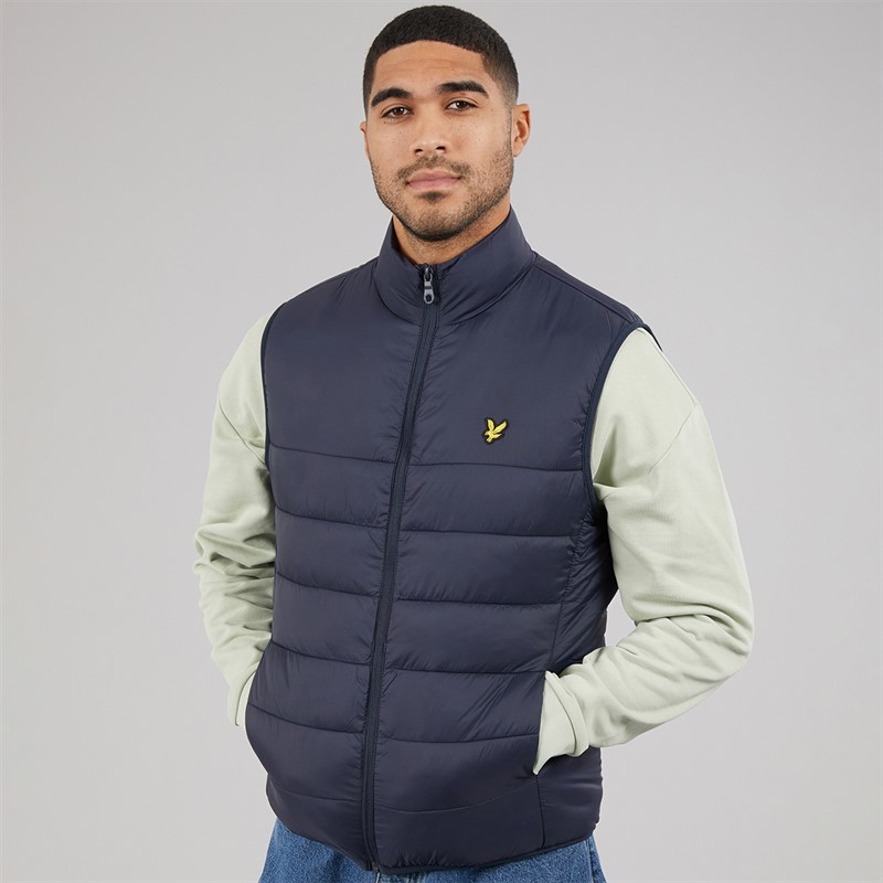 Lyle And Scott Vintage Mens Wadded Gilet Dark Navy