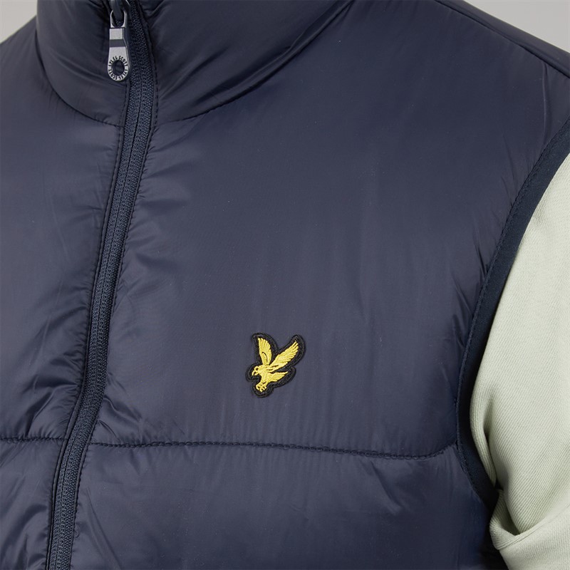 Lyle And Scott Vintage Mens Wadded Gilet Dark Navy
