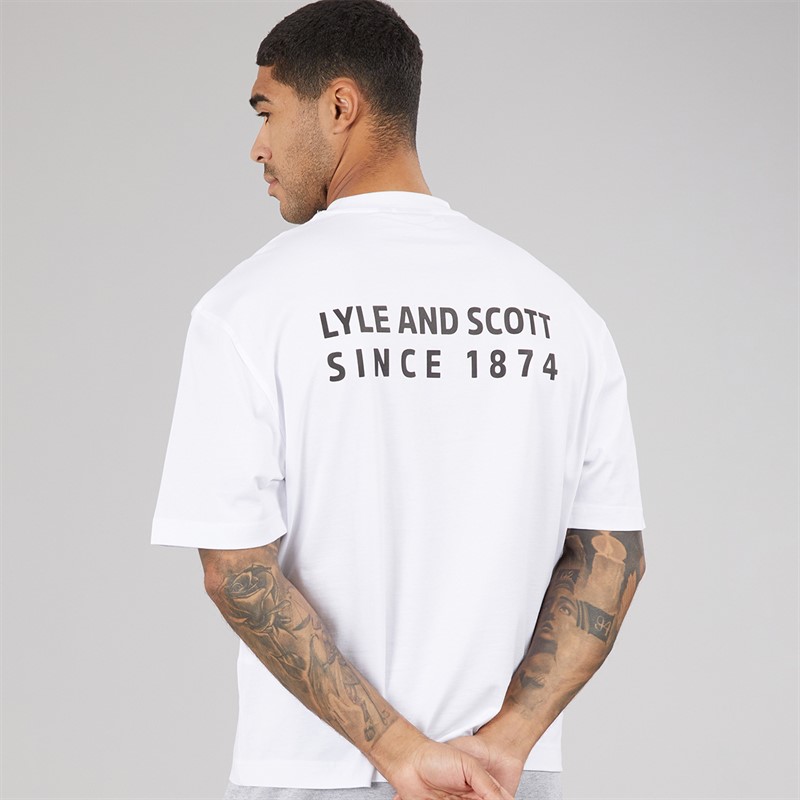 Lyle And Scott Vintage Herre Oversized 1874 T-shirt Hvid