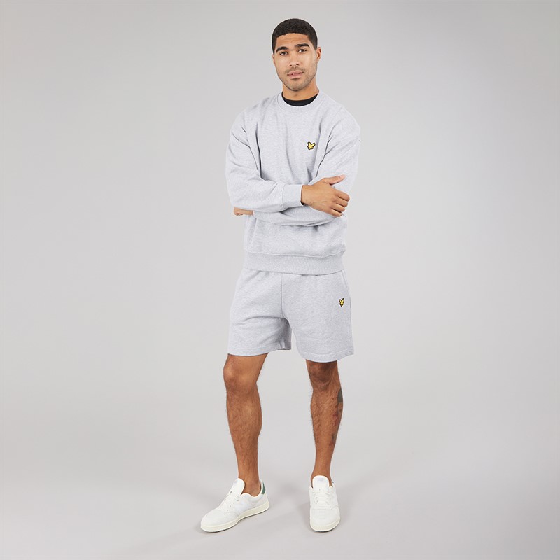 Lyle And Scott Vintage Herre Oversized 1874 Sweatshirt Light Grey Marl