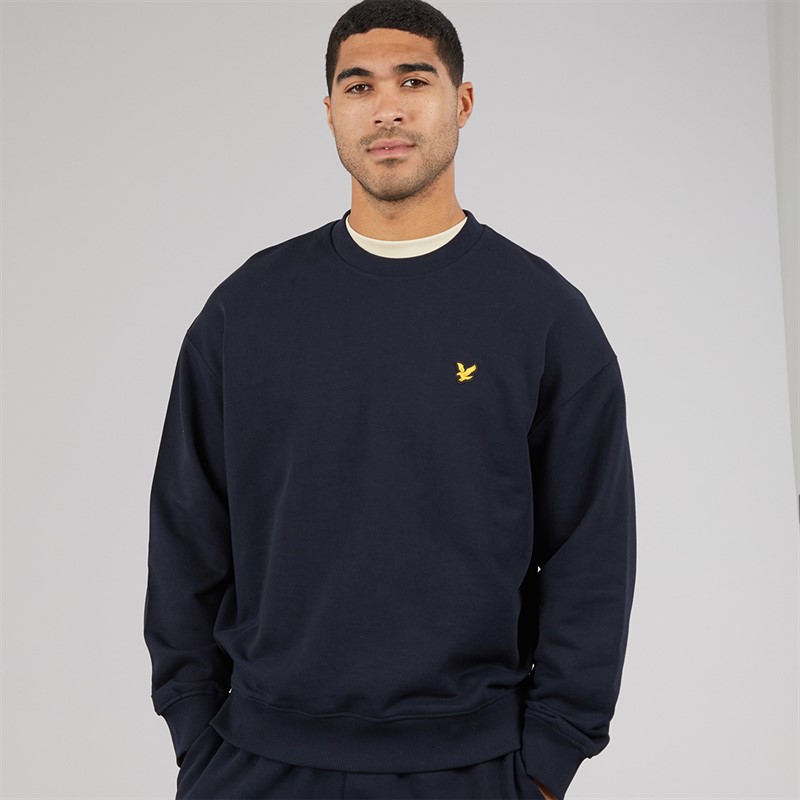 Lyle And Scott Vintage Herre Oversized 1874 Sweatshirt Dark Navy