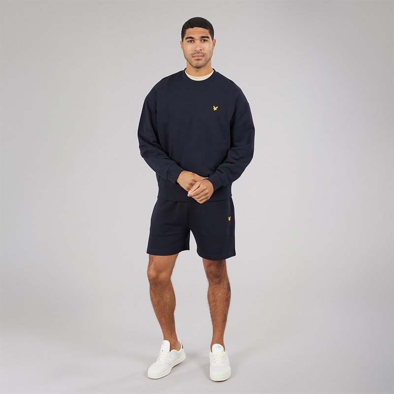 Lyle And Scott Vintage Herre Oversized 1874 Sweatshirt Dark Navy