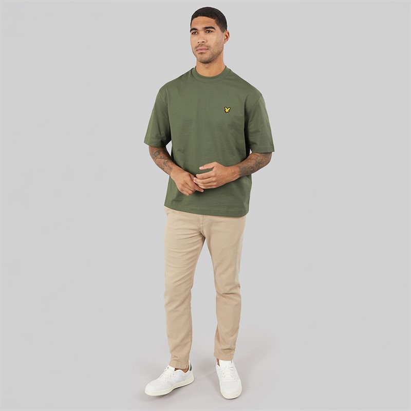 Lyle And Scott Vintage Mens Oversized 1874 T-Shirt Cactus Green