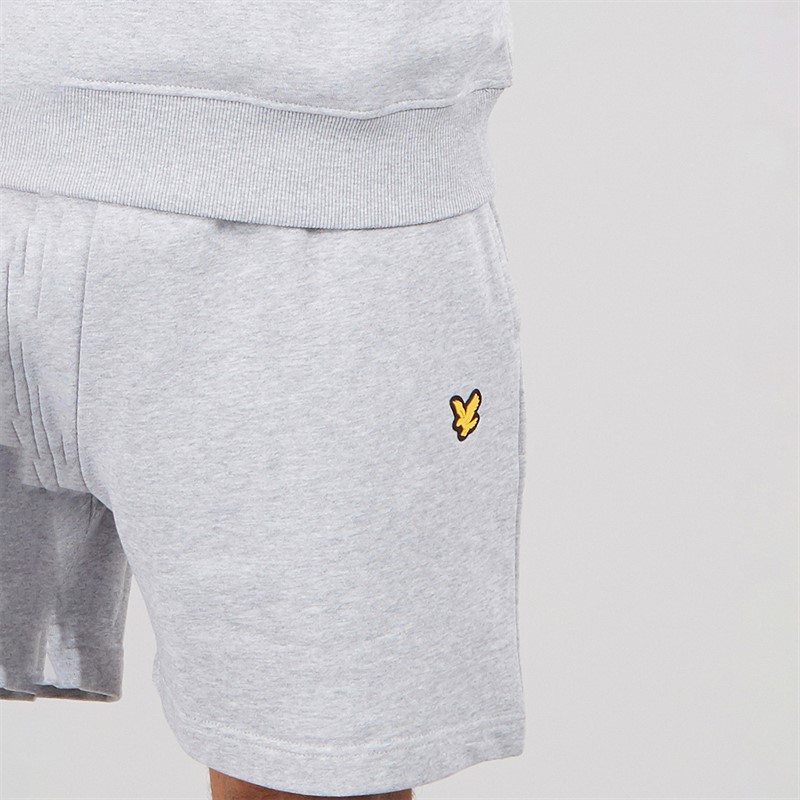 Lyle And Scott Vintage Mens Wide Shorts Light Grey Marl