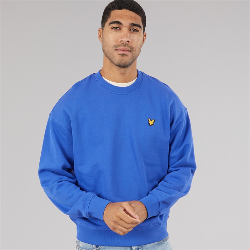 Lyle And Scott Vintage Herre Oversized 1874 Sweatshirt Midnight Blue