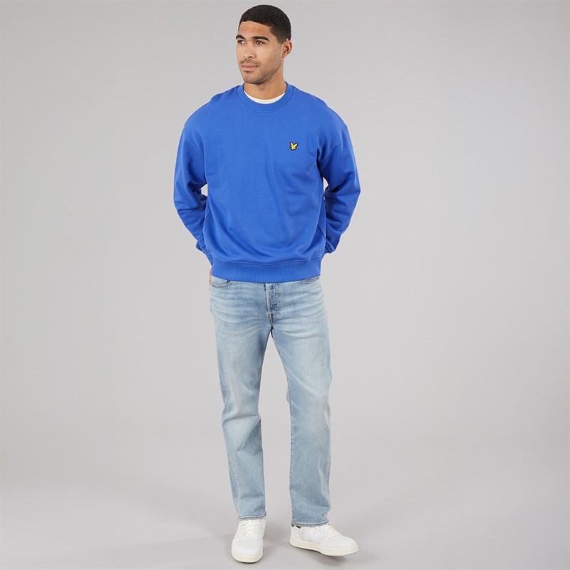 Lyle And Scott Vintage Herre Oversized 1874 Sweatshirt Midnight Blue