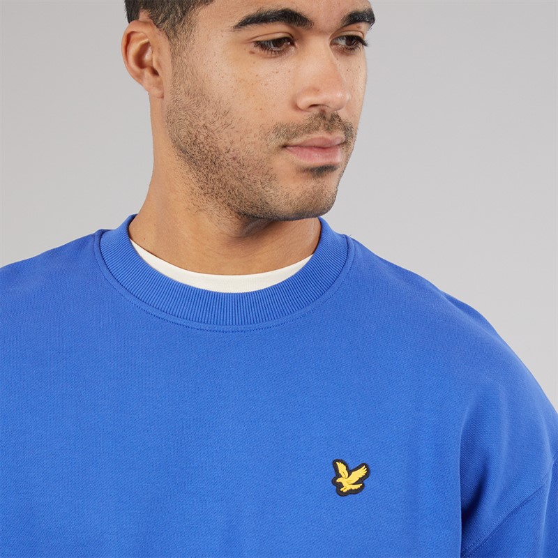 Lyle And Scott Vintage Herre Oversized 1874 Sweatshirt Midnight Blue