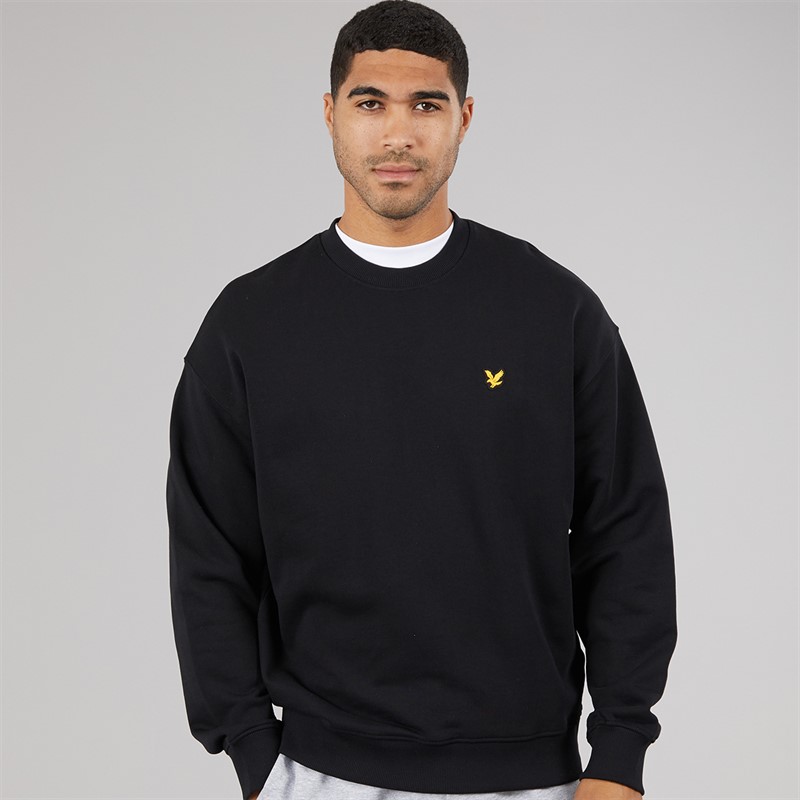 Lyle And Scott Vintage Herre Oversized 1874 Sweatshirt Jet Black