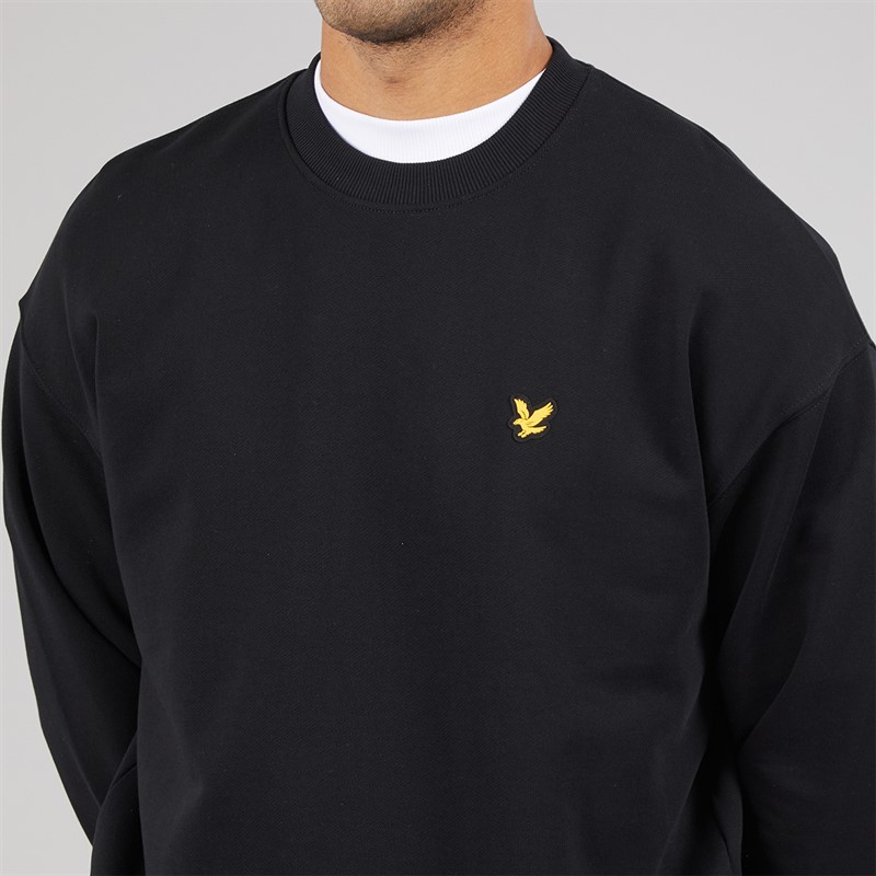 Lyle And Scott Vintage Herre Oversized 1874 Sweatshirt Jet Black