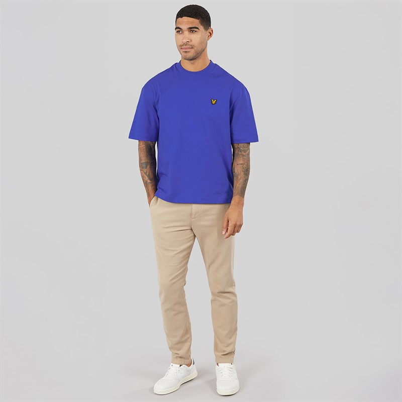 Lyle And Scott Vintage Mens Oversized 1874 T-Shirt Midnight Blue