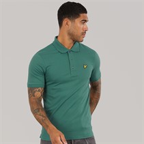 Lyle And Scott Vintage Mens Plain Polo Shirt Everglade