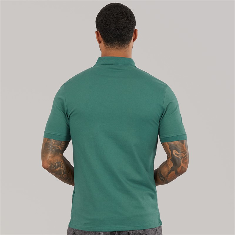 Lyle And Scott Vintage Mens Plain Polo Shirt Everglade