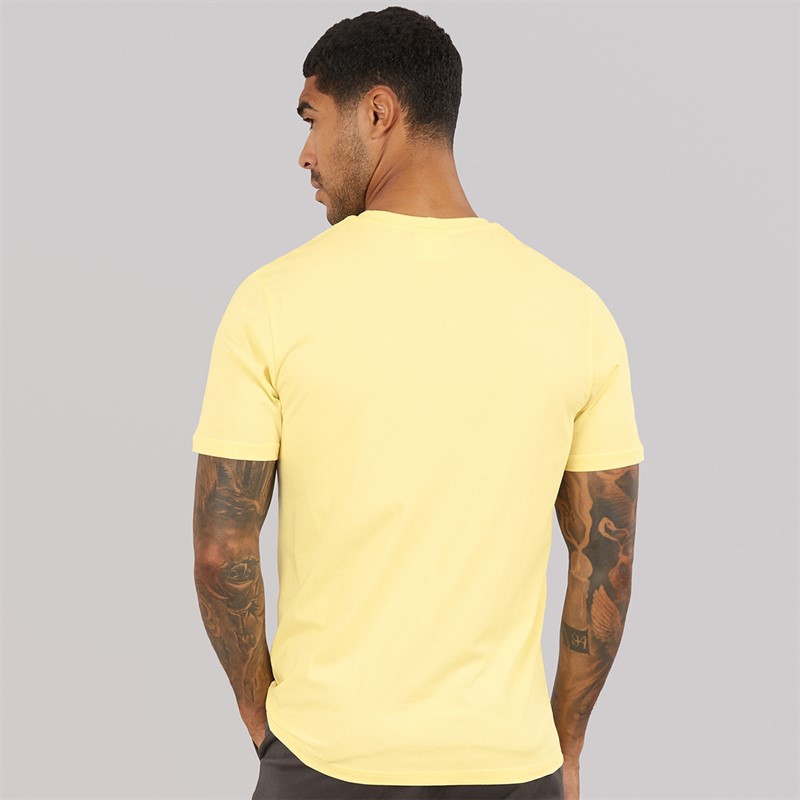 Lyle And Scott Vintage Mens Superfine T-Shirt Pastel Yellow