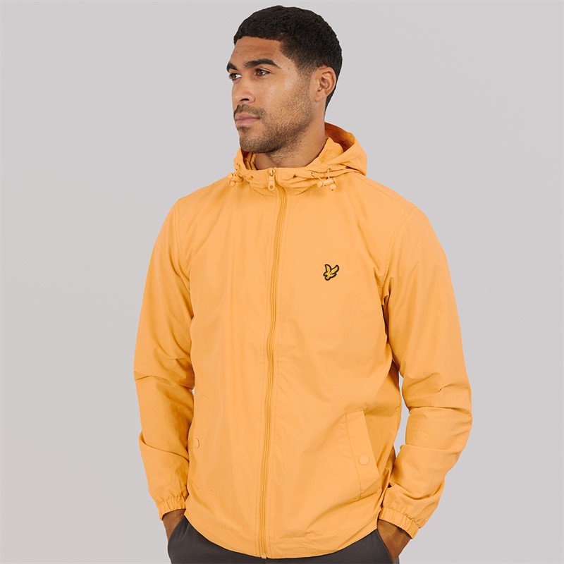 Lyle And Scott Vintage Mens Zip Through Hooded Jacket Honeycomb