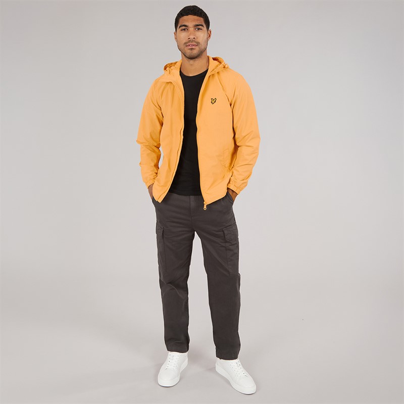 Lyle And Scott Vintage Mens Zip Through Hooded Jacket Honeycomb