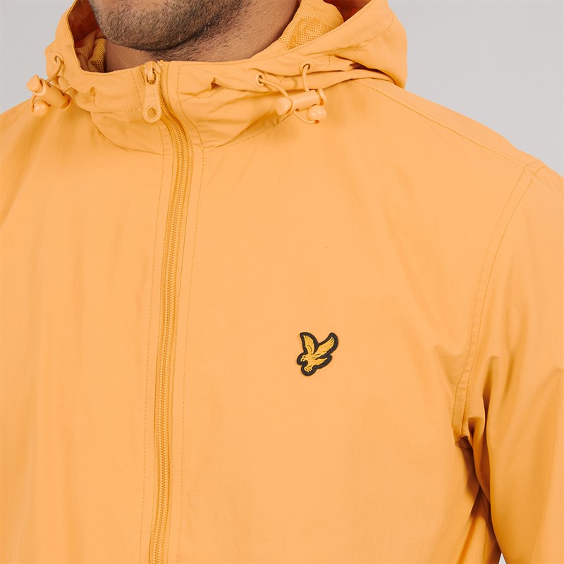 Lyle And Scott Vintage Mens Zip Through Hooded Jacket Honeycomb