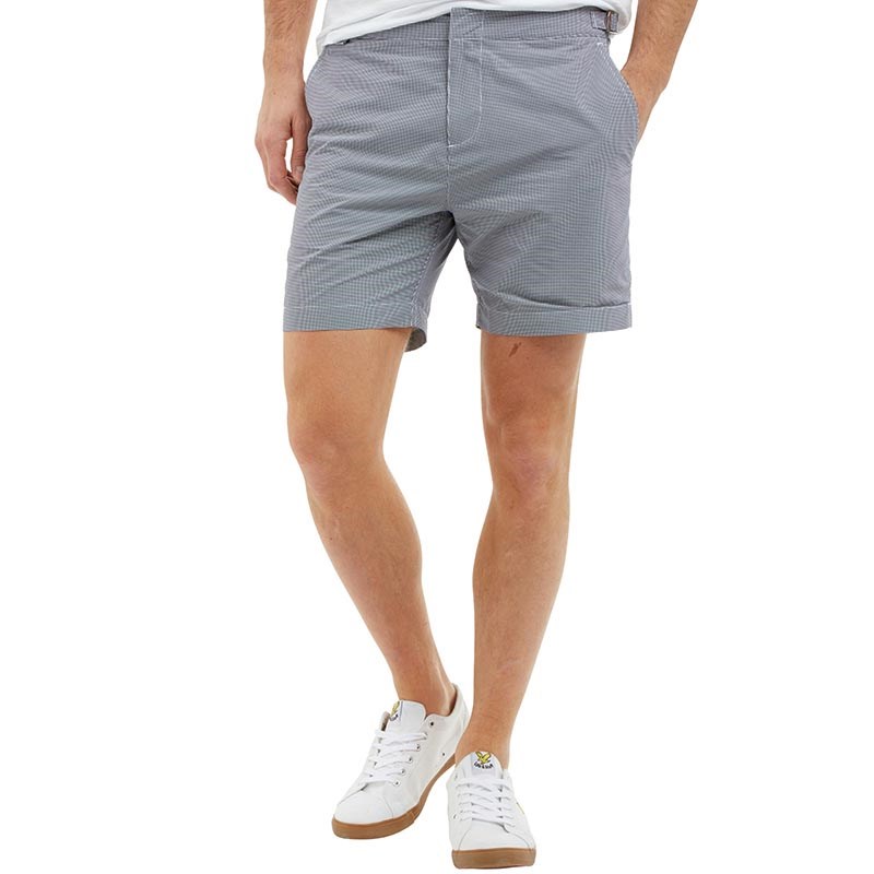 Buy Lyle And Scott Mens Gingham Tailored Swim Shorts Navy