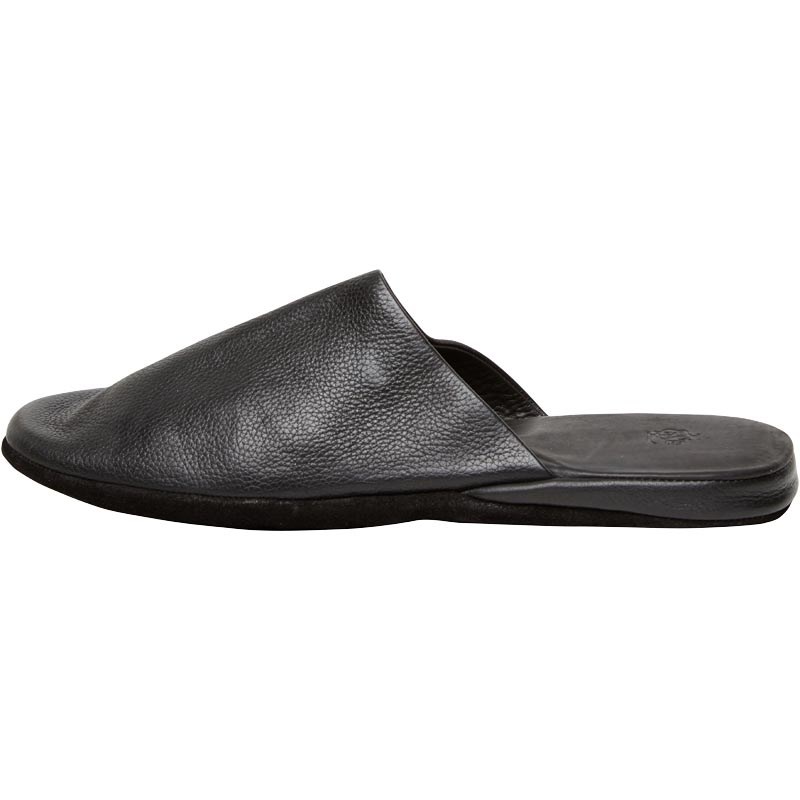 Buy Lyle And Scott Vintage Mens Leather Slippers True Black