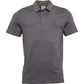 Lyle And Scott Vintage Męskie Heriot Birdseye Koszulka Polo Szary