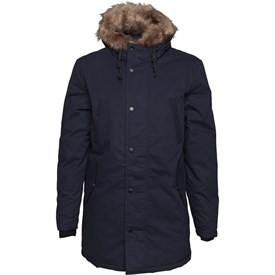 Lyle And Scott Vintage Męskie Kurtka Parka Granatowy