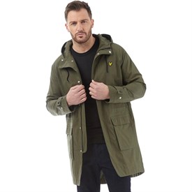 Lyle And Scott Vintage Męskie Kurtka Parka Oliwkowy