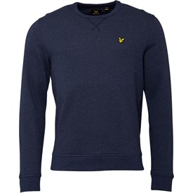 Lyle And Scott Vintage Męskie Nakrapiać Sweter Granatowa plamkowana tkanina