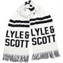 Lyle And Scott Vintage Męskie Text Szalik Ecru Margielowy