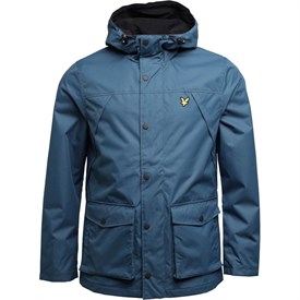 lyle and scott vintage mens micro fleece lined jacket deep sea blue