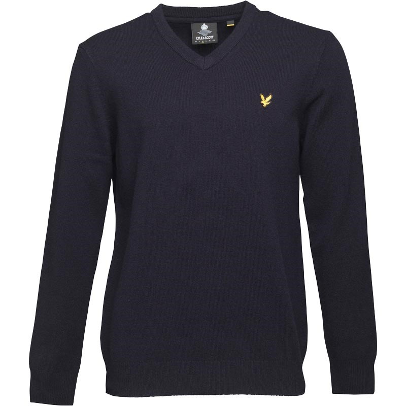 lyle and scott v neck lambswool jumper