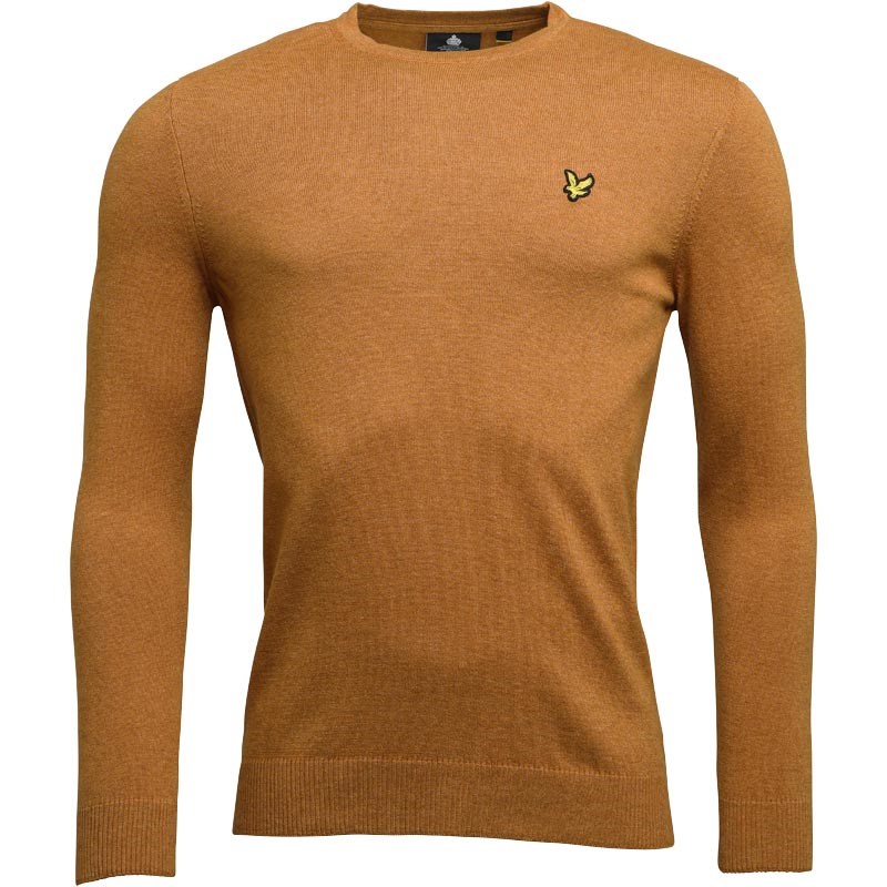 Buy Lyle And Scott Vintage Mens Merino Jumper Dark Gold Marl