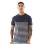 Lyle And Scott Vintage Herren Breton Mit Streifen T-Shirt Ecru