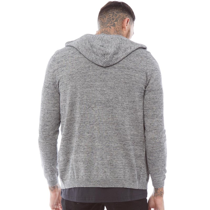 Lyle And Scott Vintage Mens Space Dye Zip Through Hoodie Urban Grey Lyle And Scott Vintage Mens Space Dye Zip Through Hoodie Urban Grey